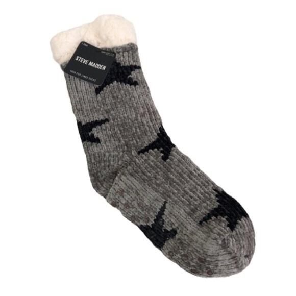 Steve Madden Chenille Star Faux Fur Slipper Socks ✨FINAL PRICE DROP✨ - Picture 2 of 5